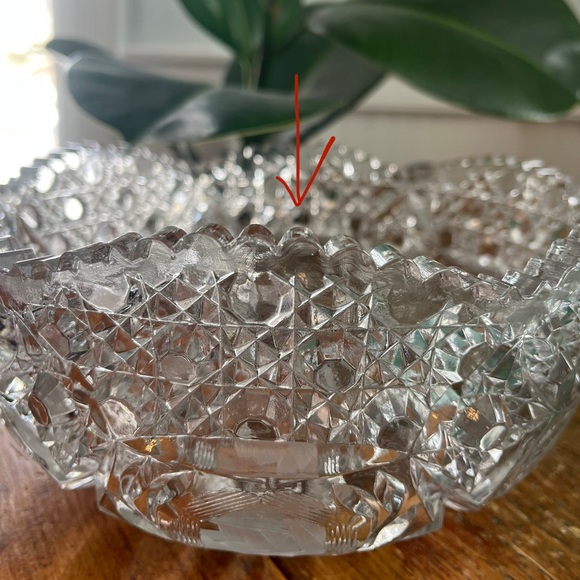 Antique Crystal Punch Bowl - Picture 9 of 10